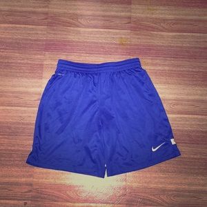 Nike blue and white dri-fit shorts